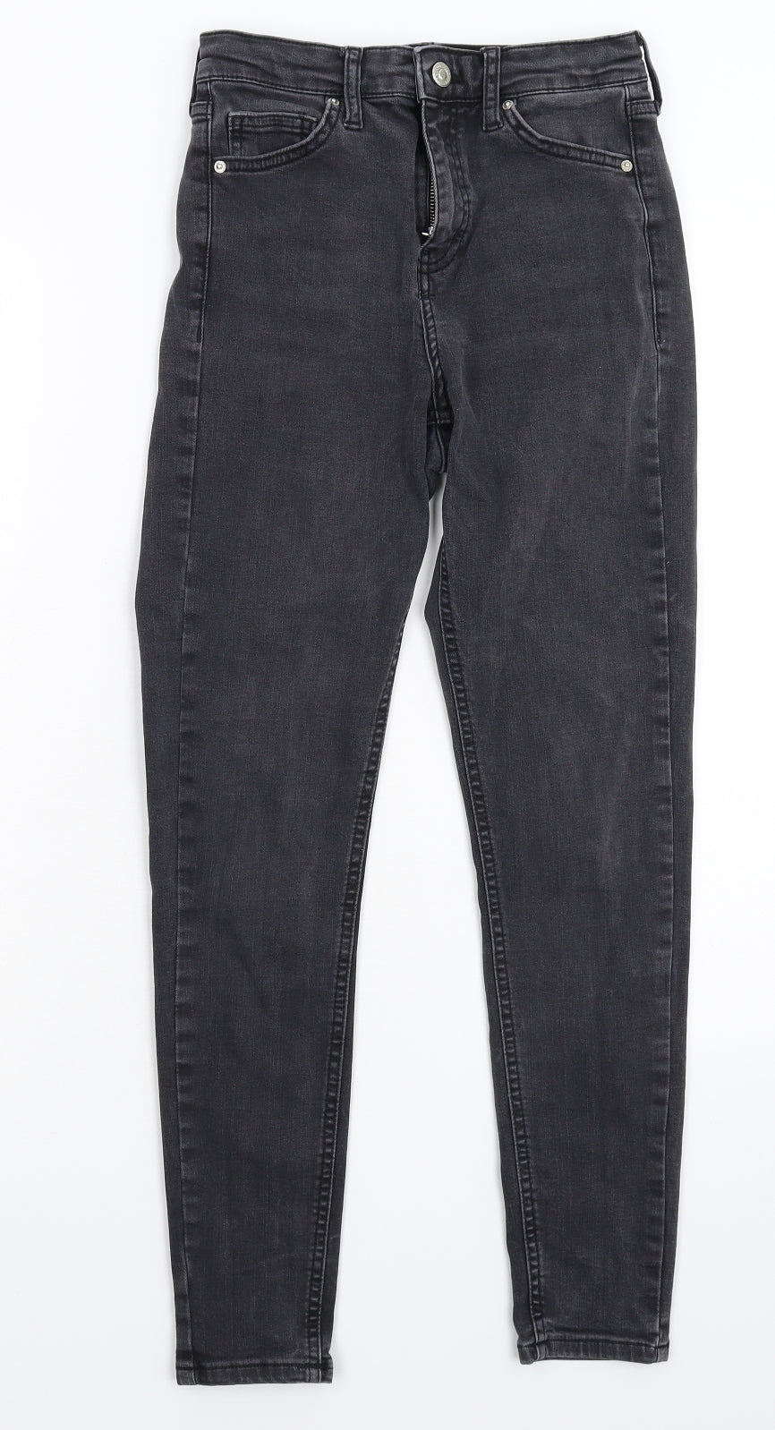 Topshop Womens Grey  Denim Skinny Jeans Size 26 in L26 in