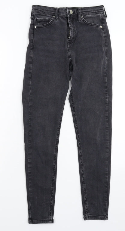Topshop Womens Grey  Denim Skinny Jeans Size 26 in L26 in