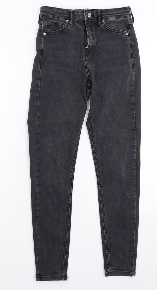 Topshop Womens Grey  Denim Skinny Jeans Size 26 in L26 in