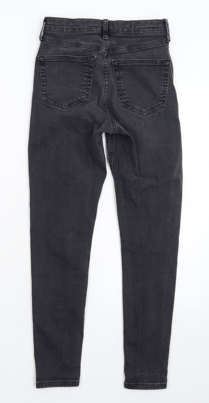 Topshop Womens Grey  Denim Skinny Jeans Size 26 in L26 in