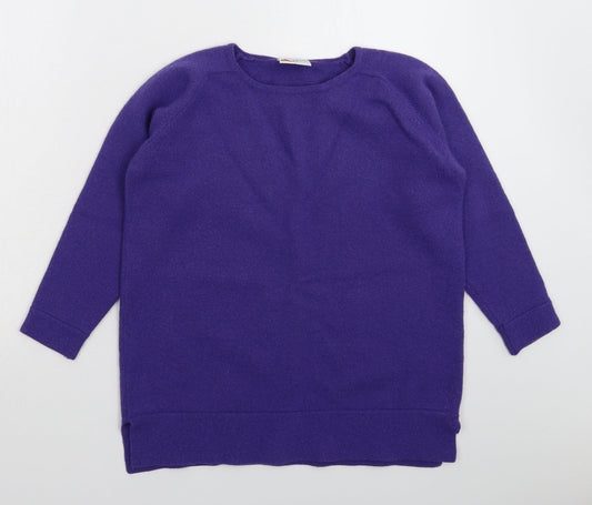 Womens UK Size L Poppy Purple Pullover Jumper