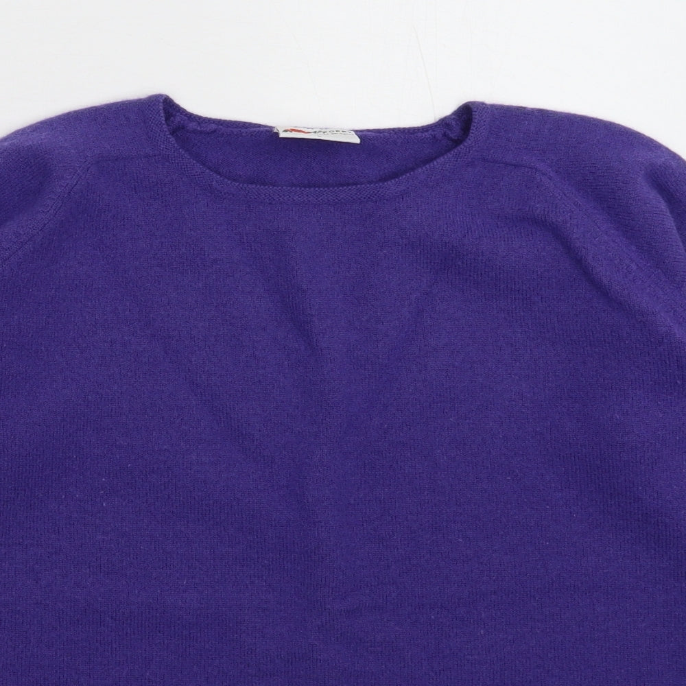 Womens UK Size L Poppy Purple Pullover Jumper