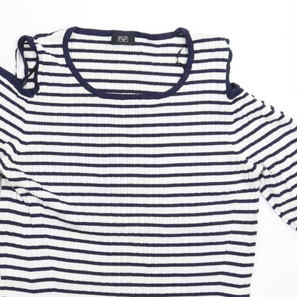 F&F Womens Multicoloured Striped Knit Pullover Jumper Size 16