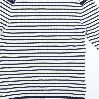 F&F Womens Multicoloured Striped Knit Pullover Jumper Size 16