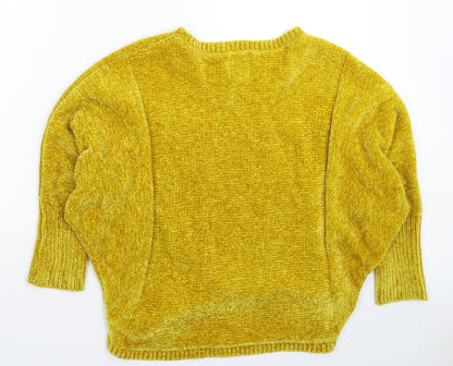 Aphorism Womens Yellow  Knit Pullover Jumper Size 10  - Oversized