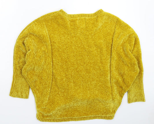 Aphorism Womens Yellow  Knit Pullover Jumper Size 10  - Oversized