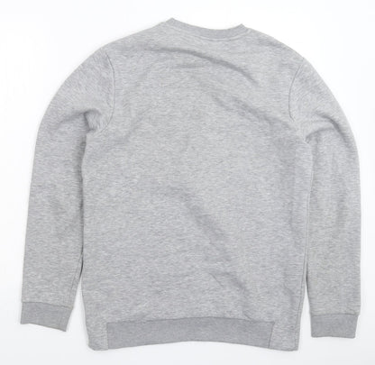 Mens UK Size S Boohoo Grey Pullover Sweatshirt