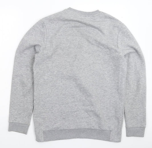 Mens UK Size S Boohoo Grey Pullover Sweatshirt