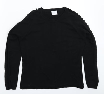 Kit Womens Black  Knit Pullover Jumper Size 18