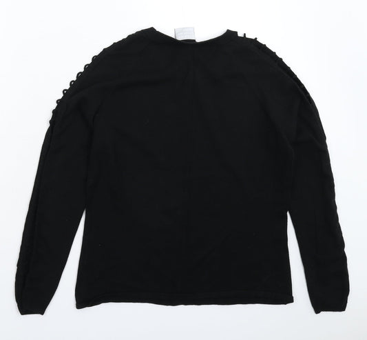 Kit Womens Black  Knit Pullover Jumper Size 18