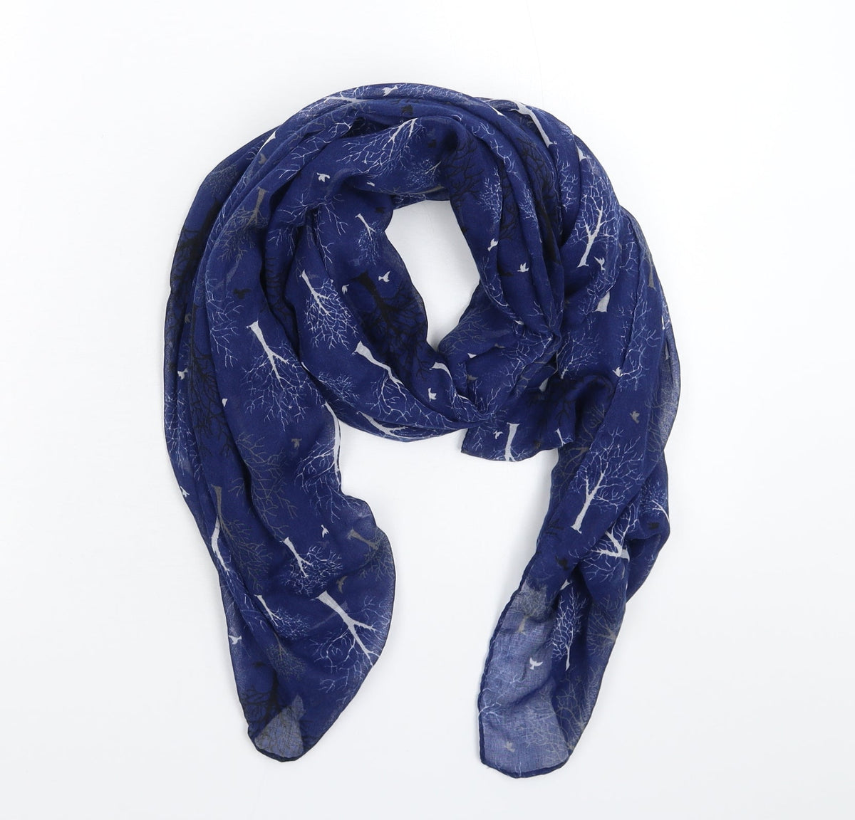 Preworn Womens Blue  Knit  Scarf