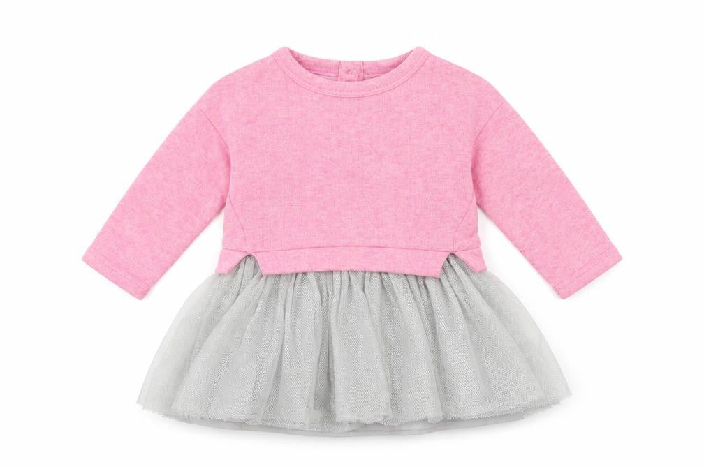 mini v Girls Pink Colourblock  Fit & Flare  Size 9-12 Months