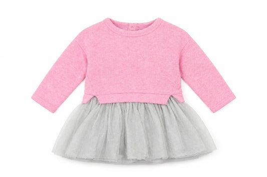 mini v Girls Pink Colourblock  Fit & Flare  Size 9-12 Months