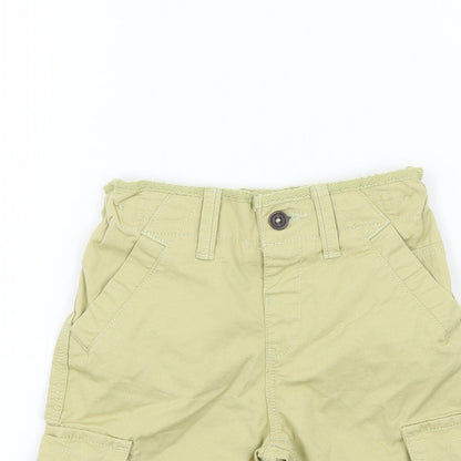 Preworn Boys Brown Colourblock  Bermuda Shorts Size 2 Years
