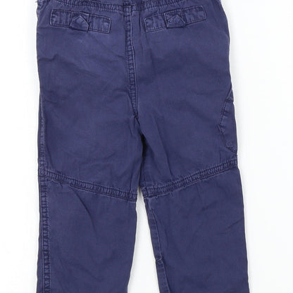M&Co Boys Blue Colourblock  Cargo Trousers Size 18-24 Months