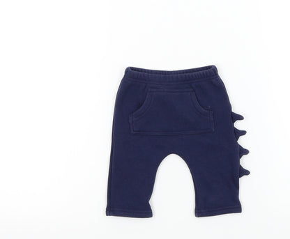 TU Baby Blue Colourblock  Jogger Trousers Size 0-3 Months