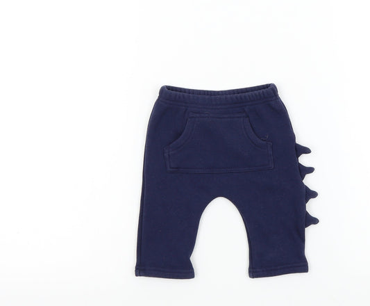 TU Baby Blue Colourblock  Jogger Trousers Size 0-3 Months