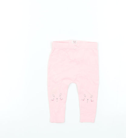 Studio Girls Pink Colourblock  Jogger Leggings Size 9-12 Months