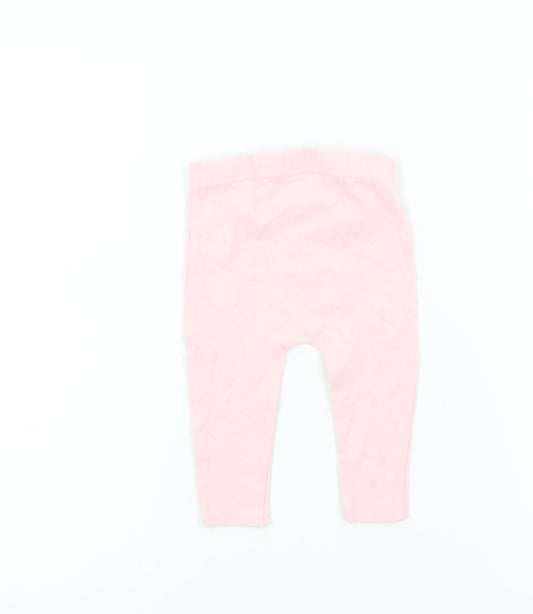 Studio Girls Pink Colourblock  Jogger Leggings Size 9-12 Months