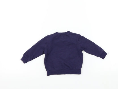 lily&dan Boys Blue Colourblock  Pullover Jumper Size 3-6 Months