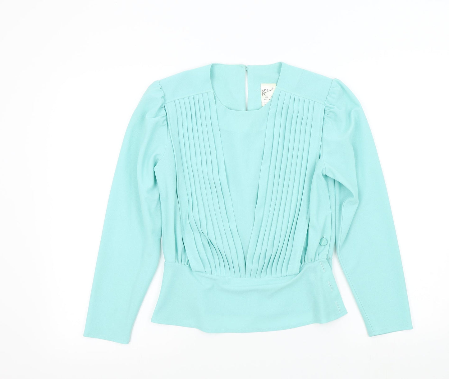 Rembrandt Womens Blue Colourblock  Basic Blouse Size 10