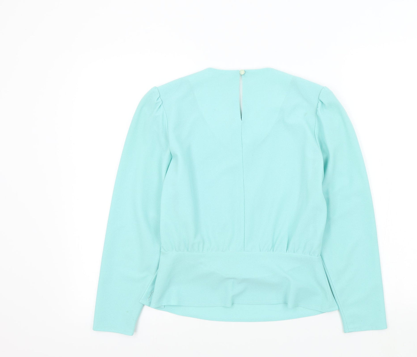 Rembrandt Womens Blue Colourblock  Basic Blouse Size 10