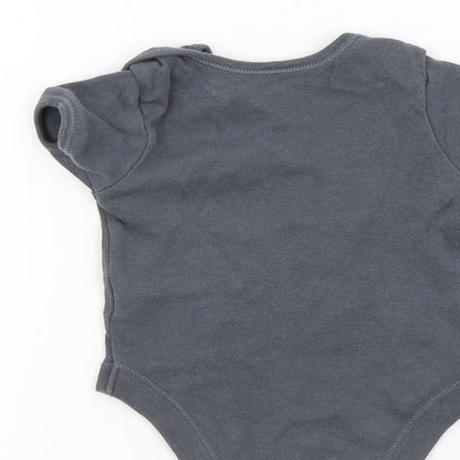 George Baby Grey Colourblock  Babygrow One-Piece Size 3-6 Months