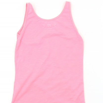 YD Girls Pink Colourblock  Basic T-Shirt Size 7-8 Years