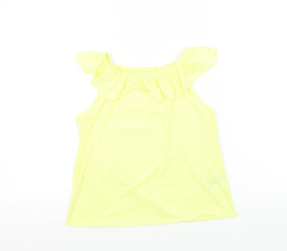 H&M Girls Yellow   Basic T-Shirt Size 7-8 Years
