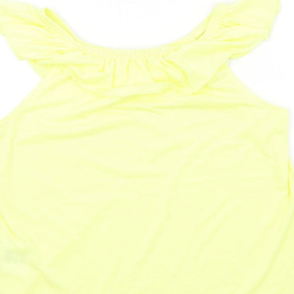 H&M Girls Yellow   Basic T-Shirt Size 7-8 Years
