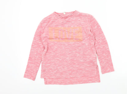 YD Girls Pink Colourblock  Pullover Jumper Size 8-9 Years