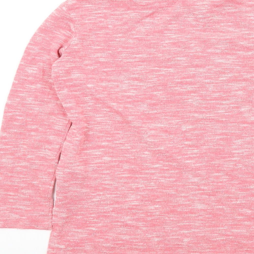 YD Girls Pink Colourblock  Pullover Jumper Size 8-9 Years
