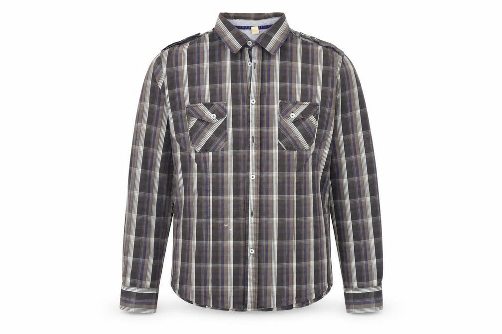 Mens UK Size L ASOS Brown  Button-Up Long Sleeve Casual Shirt
