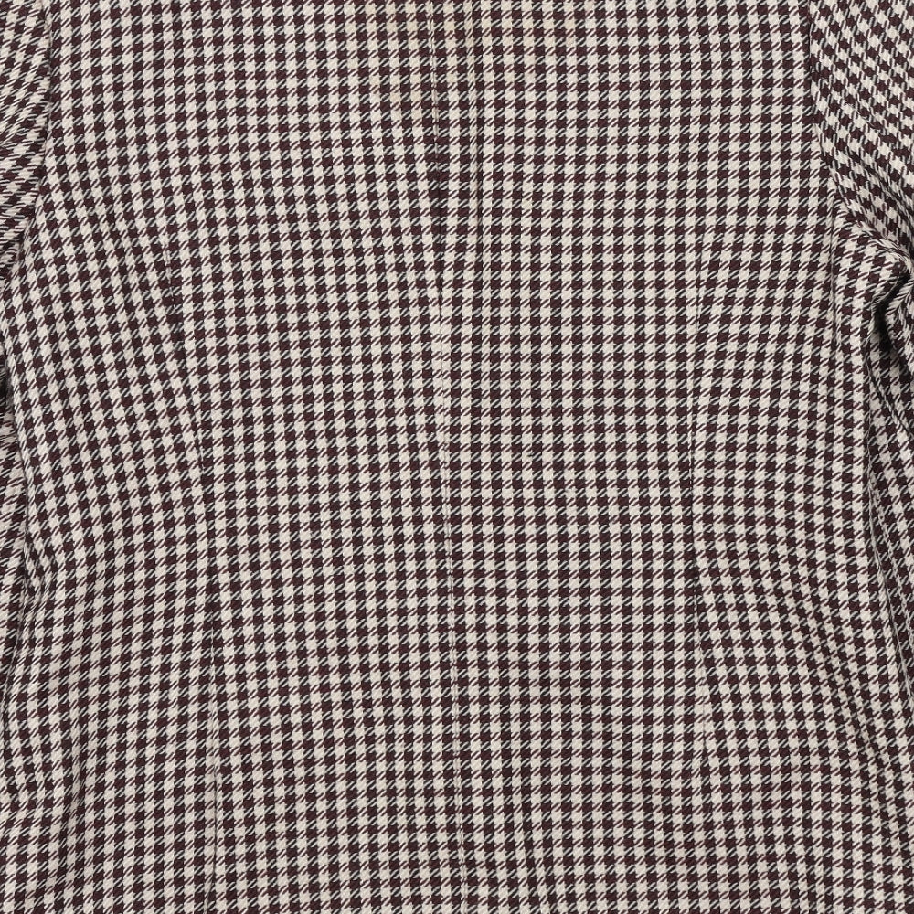 separa Womens Purple Geometric  Jacket Blazer Size 12