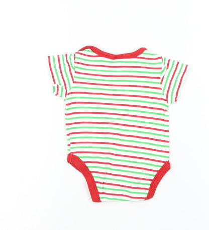 santers little helper Baby Multicoloured Striped  Babygrow One-Piece Size 3-6 Months
