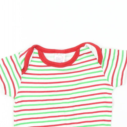 santers little helper Baby Multicoloured Striped  Babygrow One-Piece Size 3-6 Months