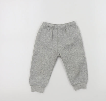 Preworn Boys Grey Colourblock  Cropped Trousers Size 12 Months