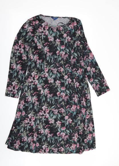 Cotton Traders Womens Multicoloured Floral  Fit & Flare  Size 12