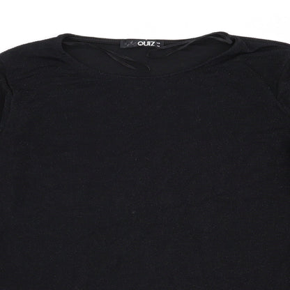 Quiz Womens Black   Basic T-Shirt Size 10