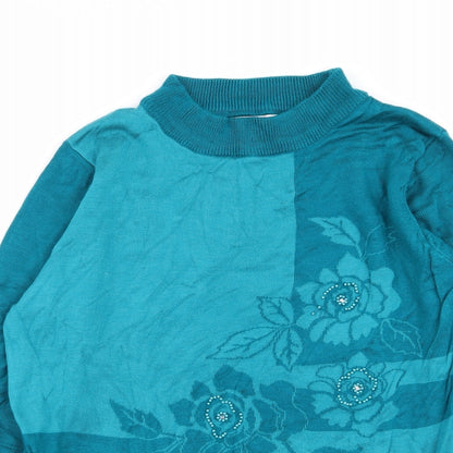 Womens UK Size M fay louise Green Pullover Jumper