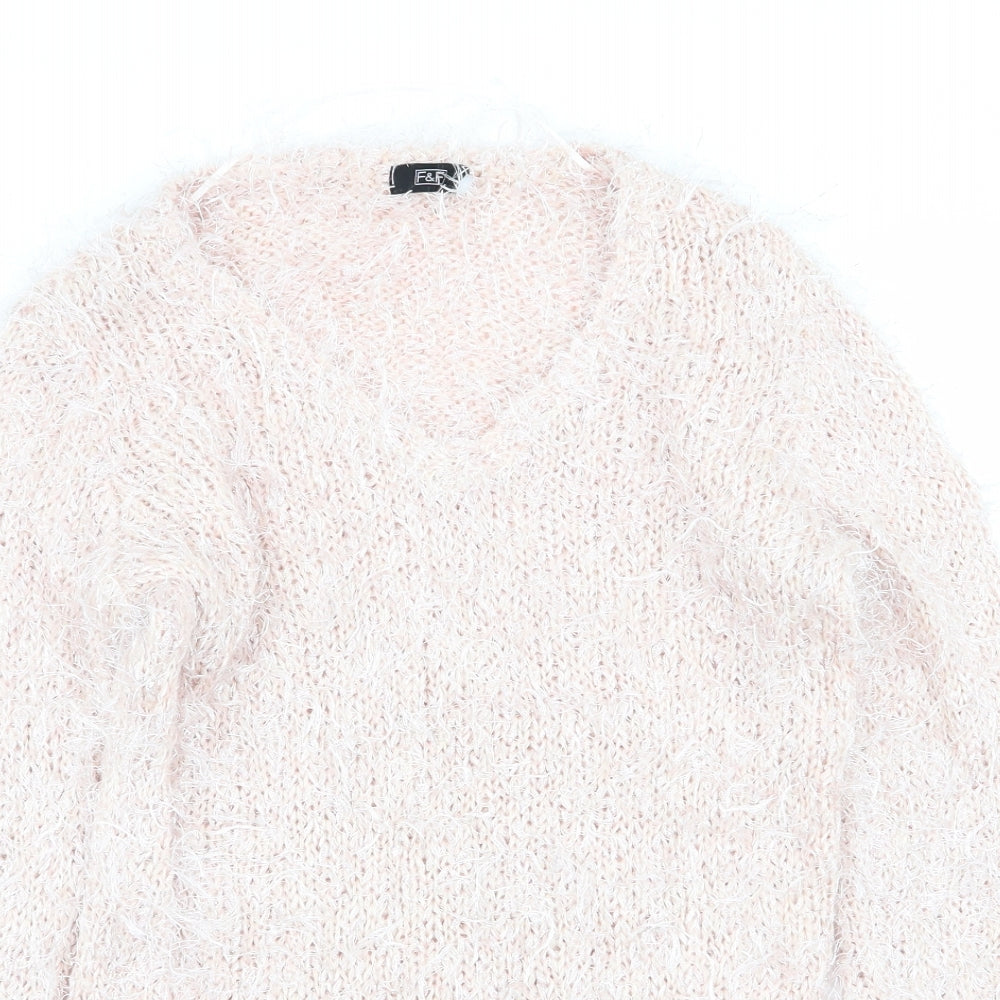 F&F Womens Pink   Pullover Jumper Size 10
