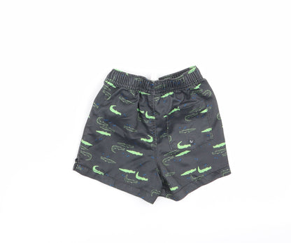 Preworn Boys Grey Animal Print  Capri Trousers Size 12-18 Months  - shorts