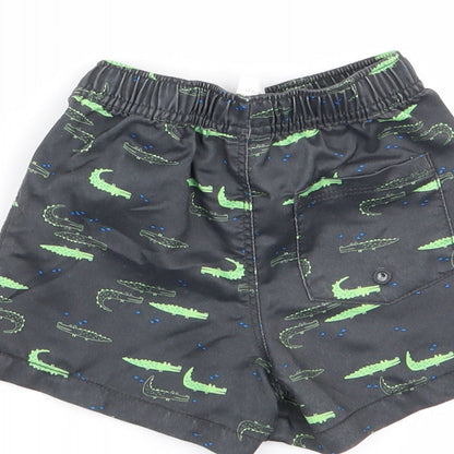 Preworn Boys Grey Animal Print  Capri Trousers Size 12-18 Months  - shorts