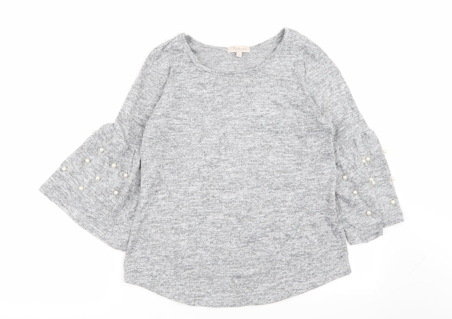 Womens UK Size M Bella Grey Basic T-Shirt