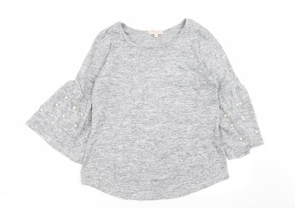 Womens UK Size M Bella Grey Basic T-Shirt