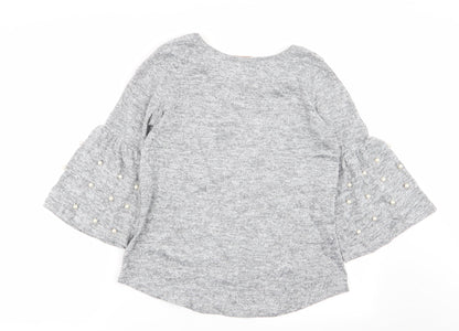 Womens UK Size M Bella Grey Basic T-Shirt