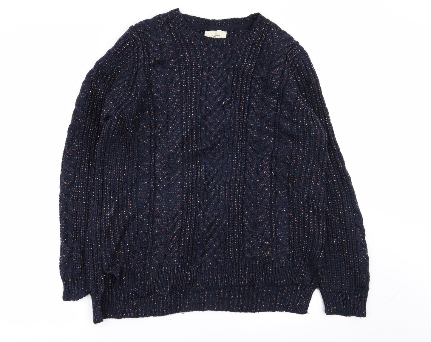 Womens UK Size L Papaya Blue Pullover Jumper