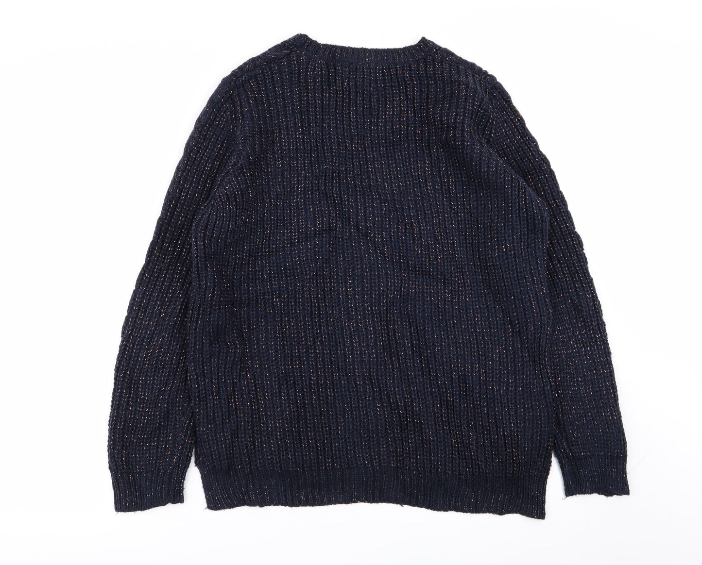 Womens UK Size L Papaya Blue Pullover Jumper