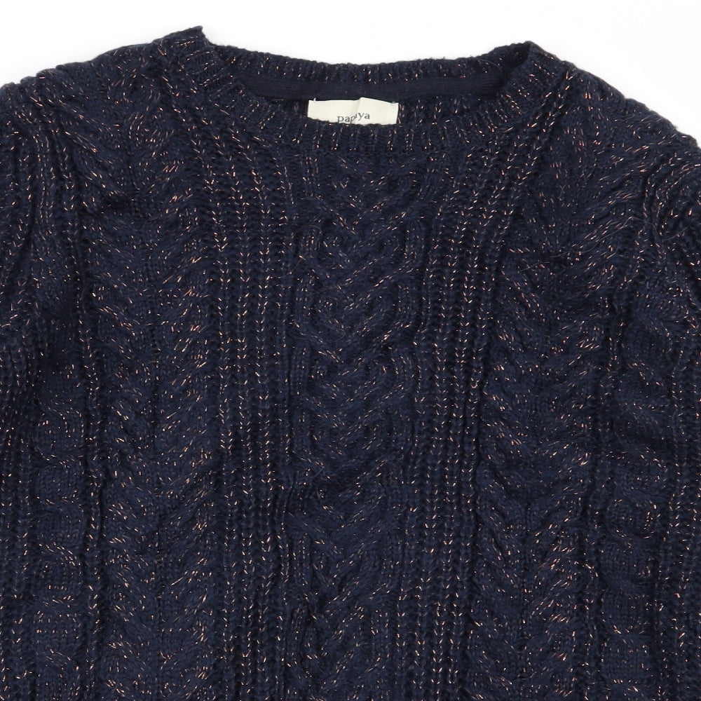 Womens UK Size L Papaya Blue Pullover Jumper
