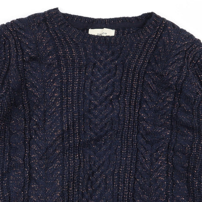 Womens UK Size L Papaya Blue Pullover Jumper